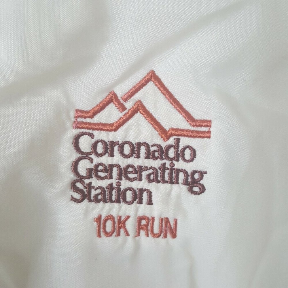 Coronado Generating Station 10K Run Size XL White Jacket Wind Breaker Arizona